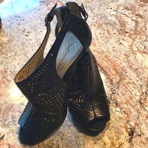 Jessica Simpson Perforated Leather Heels